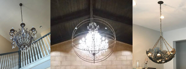 We install, replace, and repair chandeliers